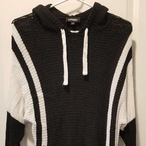 LIKE NEW Women's S Express Knit Hooded Sweater